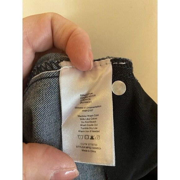 Indigo Poppy Denim Pants Womens 10P Blue Straight Leg Jeans Boho Hippie Western - Picture 4 of 4